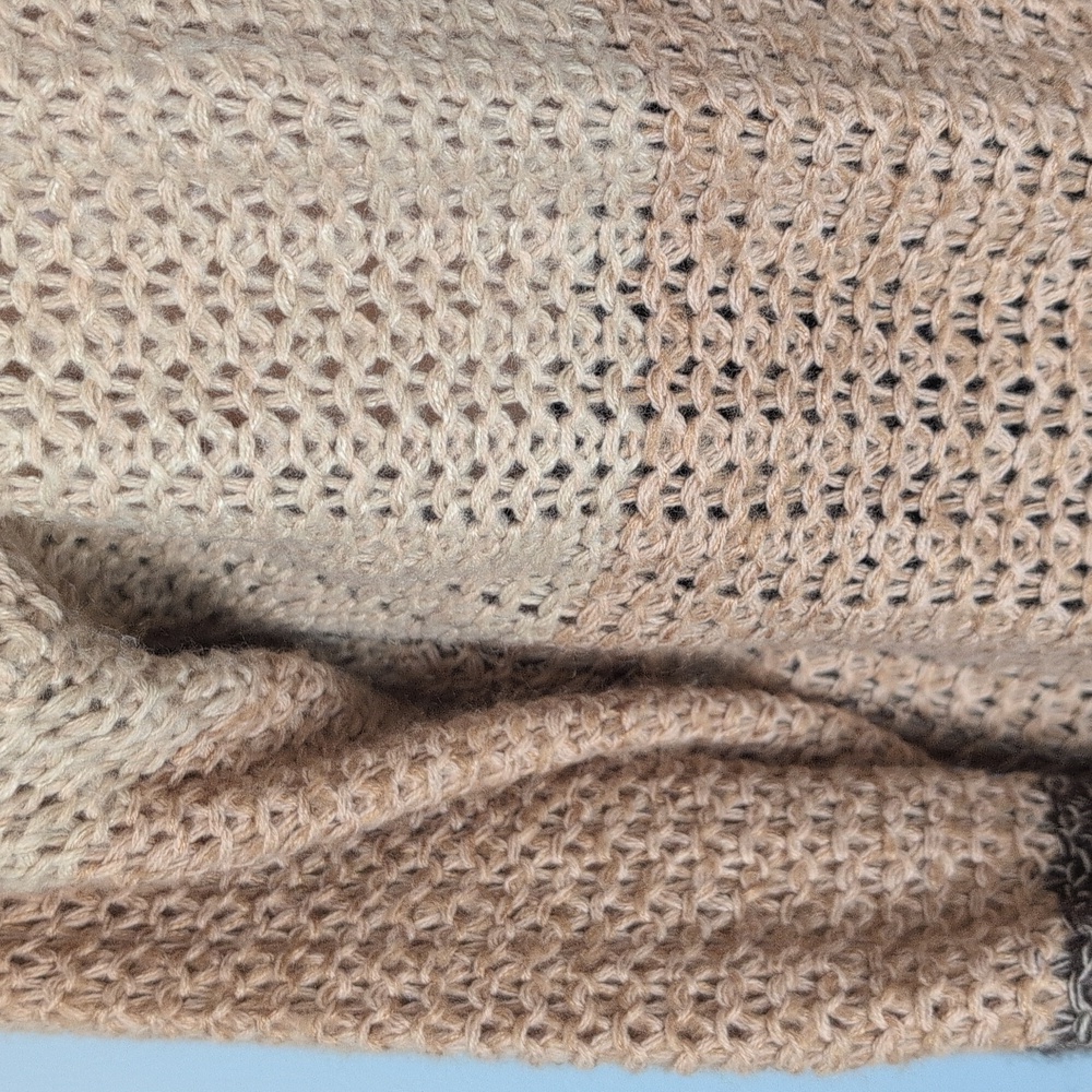 VTG Open-Front Knit Cardigan | Cozy Artisan Boho Indie Sweater SZ L - Picture 7 of 14
